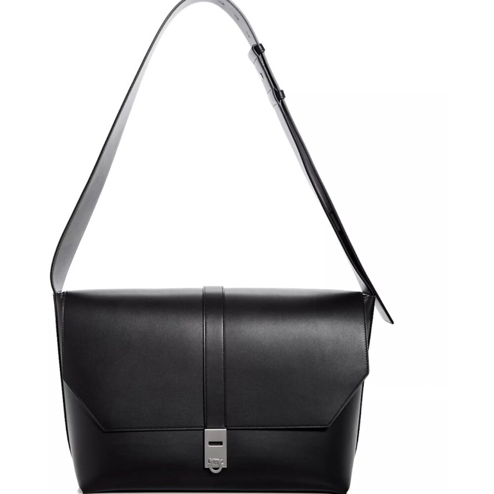 Salvatore Ferragamo‎ Raffael Black Leather Large Shoulder Bag